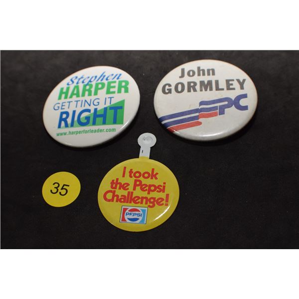 Pepsi & Political Pinbacks