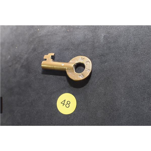 Antique Brass Michigan Central Railway Key
