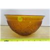 Image 1 : Amber Sandwich Glass 9 Inch Diameter Bowl