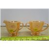 Image 1 : Peach Lustre Cream and Sugar Set