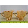 Image 2 : Peach Lustre Cream and Sugar Set