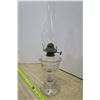 Image 2 : Clear Glas Oil Lamp With Shade (15" High)