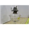 Image 4 : Clear Glas Oil Lamp With Shade (15" High)