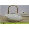 Image 2 : Duck Teapot With Wicker Handle