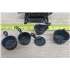 Image 4 : Minature Cast Iron Cookstove With Pots, Frypan, and Coal Skuttle