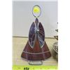 Image 3 : Wind Up Christmas Tree Music Box and 8" Tall Stained Glass Angel
