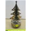 Image 6 : Wind Up Christmas Tree Music Box and 8" Tall Stained Glass Angel