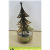 Image 7 : Wind Up Christmas Tree Music Box and 8" Tall Stained Glass Angel