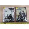 Image 1 : Pair of Concave Glass Silohuette Pictures 6" X 8" Each