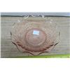 Image 2 : 6.5 Inch Fluted Pink Depression Glass Bowl