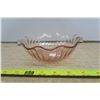 Image 3 : 6.5 Inch Fluted Pink Depression Glass Bowl