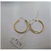 Image 1 : 10 kt gold hoop earrings