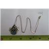 Image 1 : Sterling box chain necklace, 23” with dragon pendant
