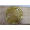 Image 2 : Footed amber depression glass cake plate, Sharon pattern