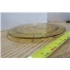 Image 3 : Footed amber depression glass cake plate, Sharon pattern