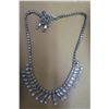 Image 1 : Continental rhinestone necklace and screw back chandelier earring set