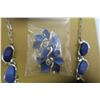Image 3 : Blue Thermoset necklace and clip earring set
