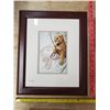 Image 1 : Framed print, "The Cougar" by Sue Coleman, BC artist 14x17" frame