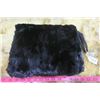 Image 2 : 453. Vintage muff, rutched fabric and shaved fur, lined, zippered pocket, vg condition, circa 1910