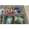 Image 3 : 475. Box of decorated satin Christmas balls