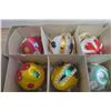 Image 4 : 475. Box of decorated satin Christmas balls