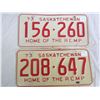 Image 1 : Two 1973 Saskatchewan License Plates