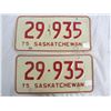 Image 1 : Pair of 1975 Saskatchewan License Plates