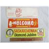 Image 1 : 1965 Saskatchewan Home Coming Sticker and 1971 License Plate Topper