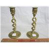 Image 1 : Pair of Antique English Brass Candlesticks
