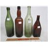 Image 1 : 3 Antique Large Green Bottles and 1 Amber One