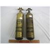 Image 1 : Lot of Vintage 2 Brass Fire Extinguishers
