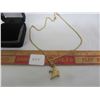 Image 1 : Gold Plated Necklace with  Eagle Head Pendant