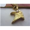 Image 2 : Gold Plated Necklace with  Eagle Head Pendant