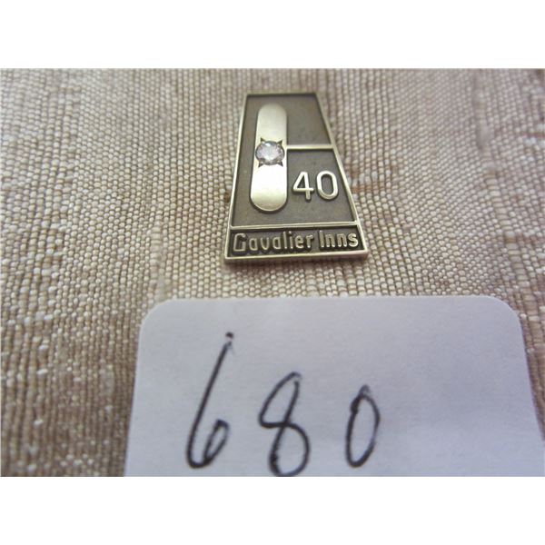 10 kt White Gold Pin -stamped