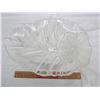 Image 2 : Frosted and Clear Large Leaf Shaped Bowl no damage