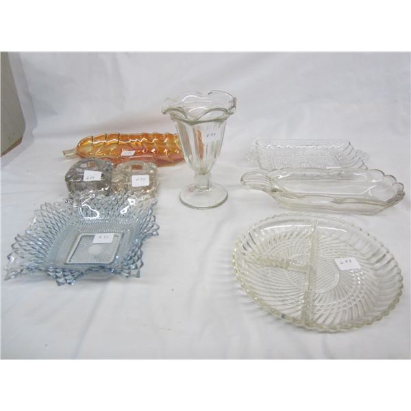 Lot of Vintage Pressed Glass