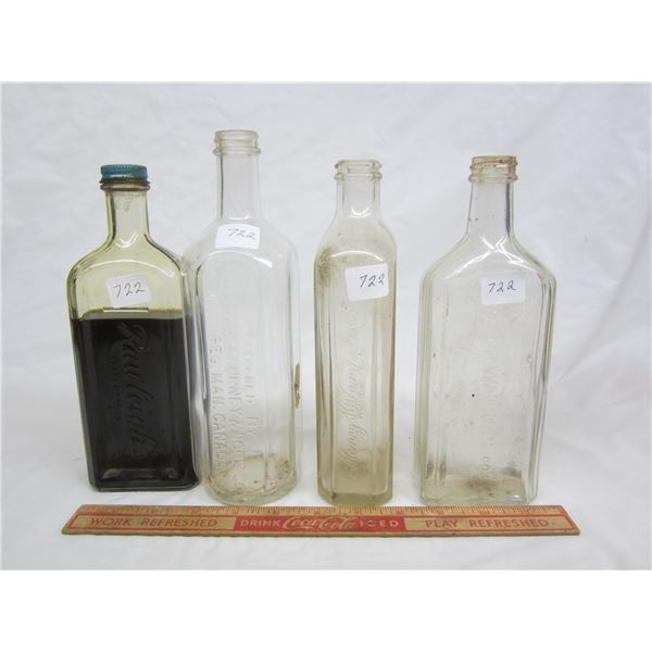 Lot of 4 Medicine Bottles