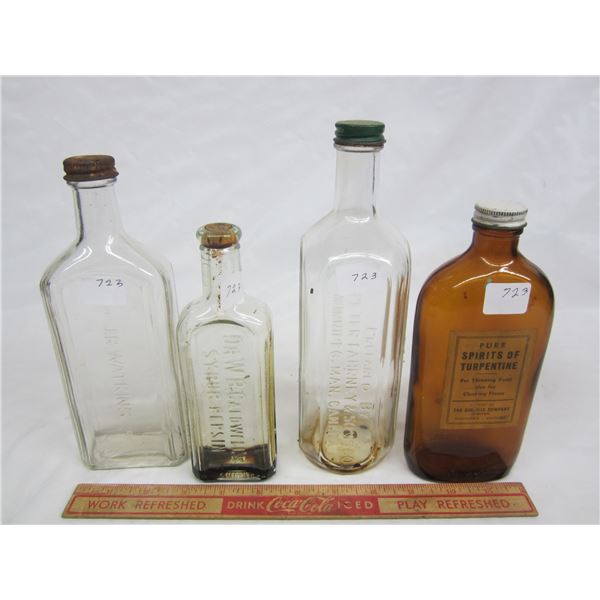 Lot of 4 Medicine Bottles