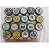 Image 1 : 18 NHL Pucks with Team Logos