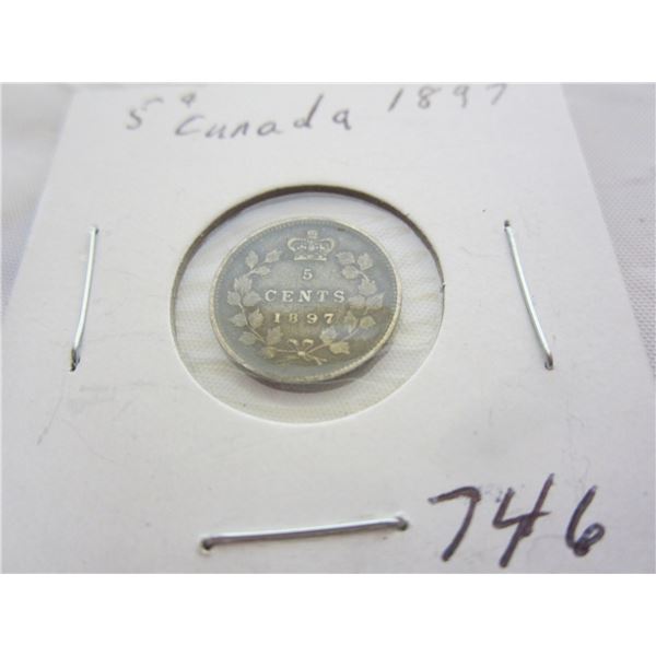 Canadian 1897 Silver Nickel