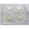 Image 1 : 4 Canadian Silver 1967 Lynx Quarters