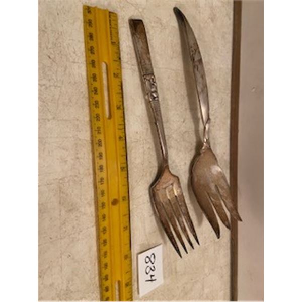 2 LG. Silver Serving Forks