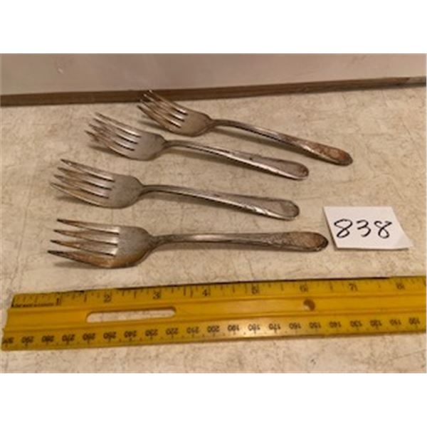4 Asst. Small Silver Forks