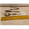 Image 1 : Pearl Hole Sugar Spoon, Cheese Knife, Tongs