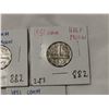 Image 3 : 3 different 1951 moon coins, 5 cents