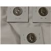 Image 5 : 3 different 1951 moon coins, 5 cents