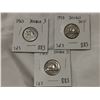 Image 1 : 3 different error 5 cent coins
