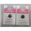 Image 1 : 1917 & 1919 Canadian large 1¢ one cent coins