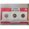 Image 2 : 6 Canadian five cents 5¢ 1928, 1942, 1943 X4