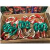 Image 3 : Vintage 1994 Mr. Christmas lighted sculpture string of 6 lighted candy canes.  Extends over 15 ft.